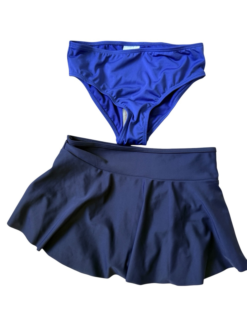 Lands' End navy Swim Skort & Bottom Sets